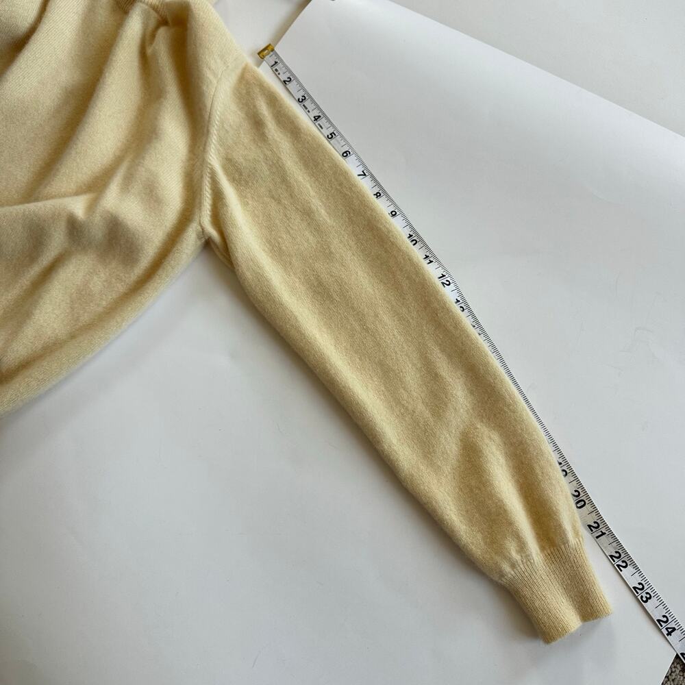 Charter Club Pastel Yellow 100% Cashmere Turtleneck Cozy Sweater Quiet Luxury - Picture 6 of 13